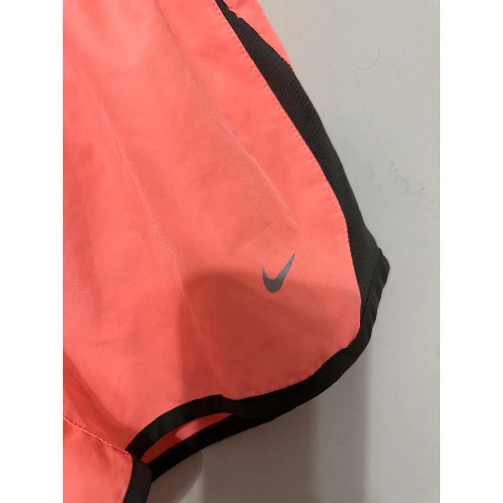 Nike Tempo Running Shorts Womens Small Coral Pink Grey Mesh Athletic Gym Workout